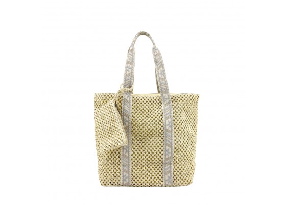 Bolso Shopper Hombro Rafia Paja